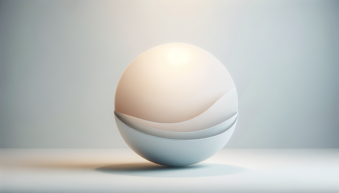 Minimalist white smart home device with smooth, round design on a light background
