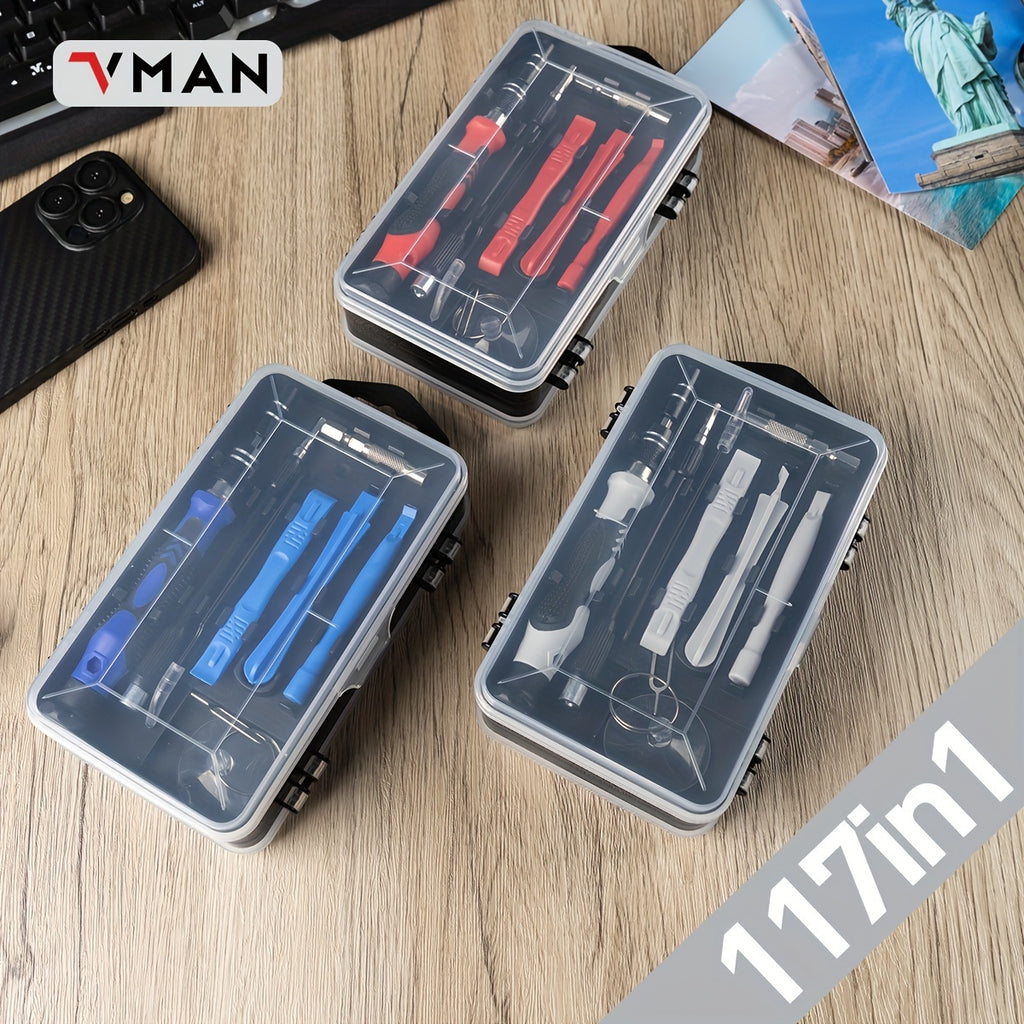 117in 1 Precision Screwdriver Set, Electronics Magnetic Repair Tool Kit with Case for Repair Computer, for iPhone, PC, Cellphone, Laptop, for Switch, PS4, Game Console, Watch, Glasses Etc Magic Electronics 82e705c9-d216-4797-adff-6df30e39b093