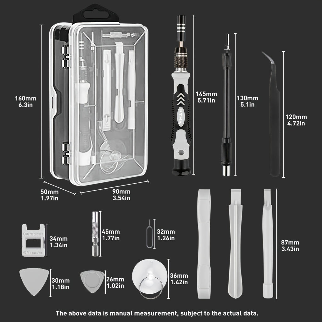 117in 1 Precision Screwdriver Set, Electronics Magnetic Repair Tool Kit with Case for Repair Computer, for iPhone, PC, Cellphone, Laptop, for Switch, PS4, Game Console, Watch, Glasses Etc Magic Electronics 946f8f14-9bc1-465c-9227-70651e7efe43