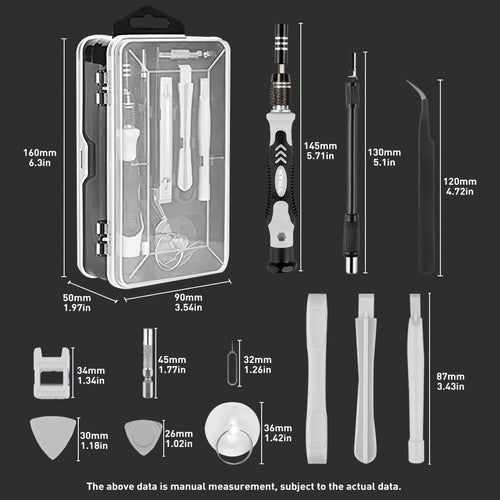 117in 1 Precision Screwdriver Set, Electronics Magnetic Repair Tool Kit with Case for Repair Computer, for iPhone, PC, Cellphone, Laptop, for Switch, PS4, Game Console, Watch, Glasses Etc Magic Electronics 946f8f14-9bc1-465c-9227-70651e7efe43