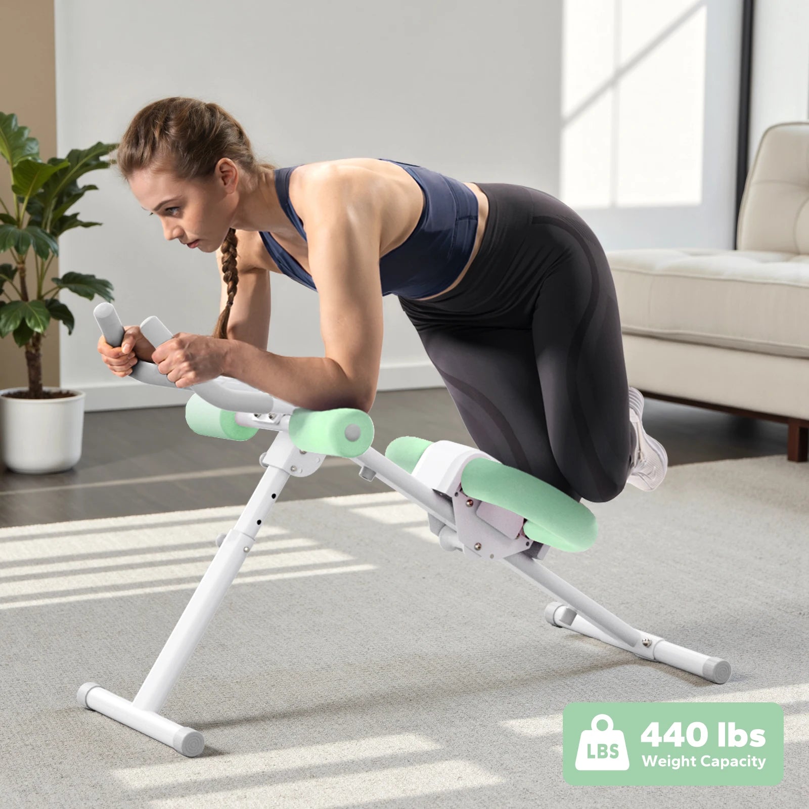 MERACH Ab Machine Adjustable Trainer Workout Foldable Knee Protection Abdominal Exercise Machine Core Ab Exercise System Trainer - Magic Electronics