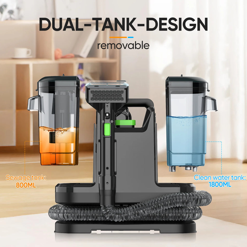 Fabric Cleaner 450W 12Kpa Handheld Carpet Cleaner for Sofa Floor Mats Curtain Spray Suction Integrated Machine Clean Machine Magic Electronics A0626f79de4f84e1897837f1fa1472f40G