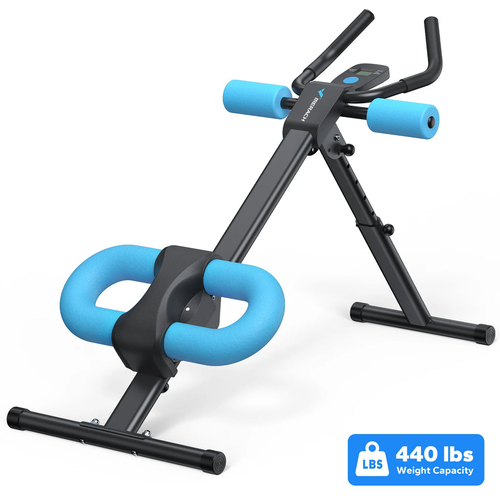 MERACH Ab Machine Adjustable Trainer Workout Foldable Knee Protection Abdominal Exercise Machine Core Ab Exercise System Trainer - Magic Electronics