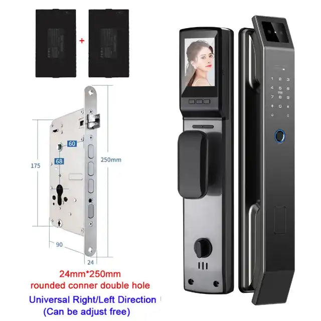 3D Face Recognition Unlock Digital Door Lock With Camera FIngerprint Password Unlock Keyless Electronic Door Lock - Magic Electronics