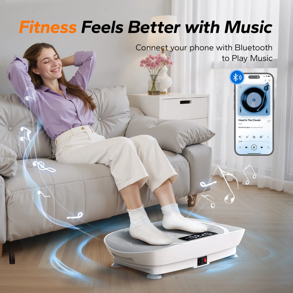 MERACH Vibration Plate Exercise Machine Whole Body Workout Power Vibrate Fitness Platform Vibration Plate Weight Loss & Shaping - Magic Electronics