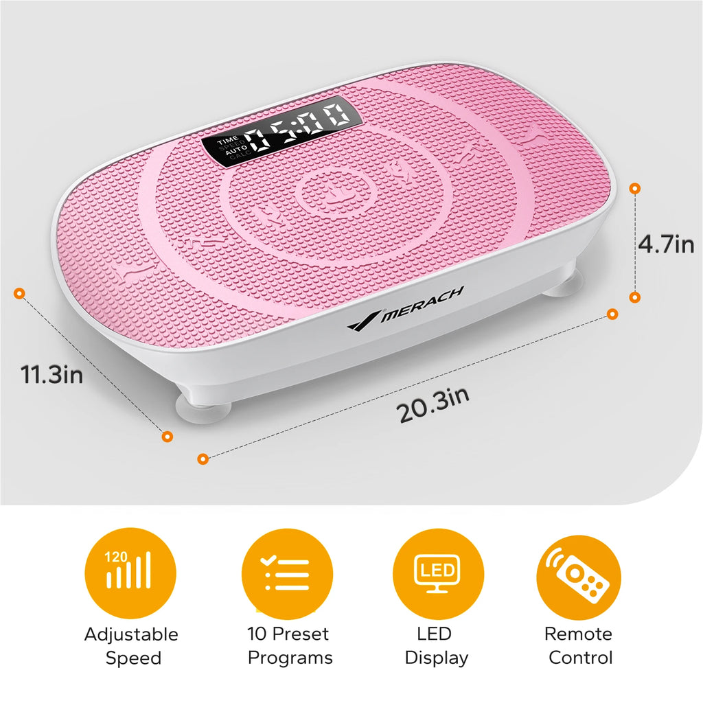 MERACH Vibration Plate Exercise Machine Whole Body Workout Power Vibrate Fitness Platform Vibration Plate Weight Loss & Shaping - Magic Electronics