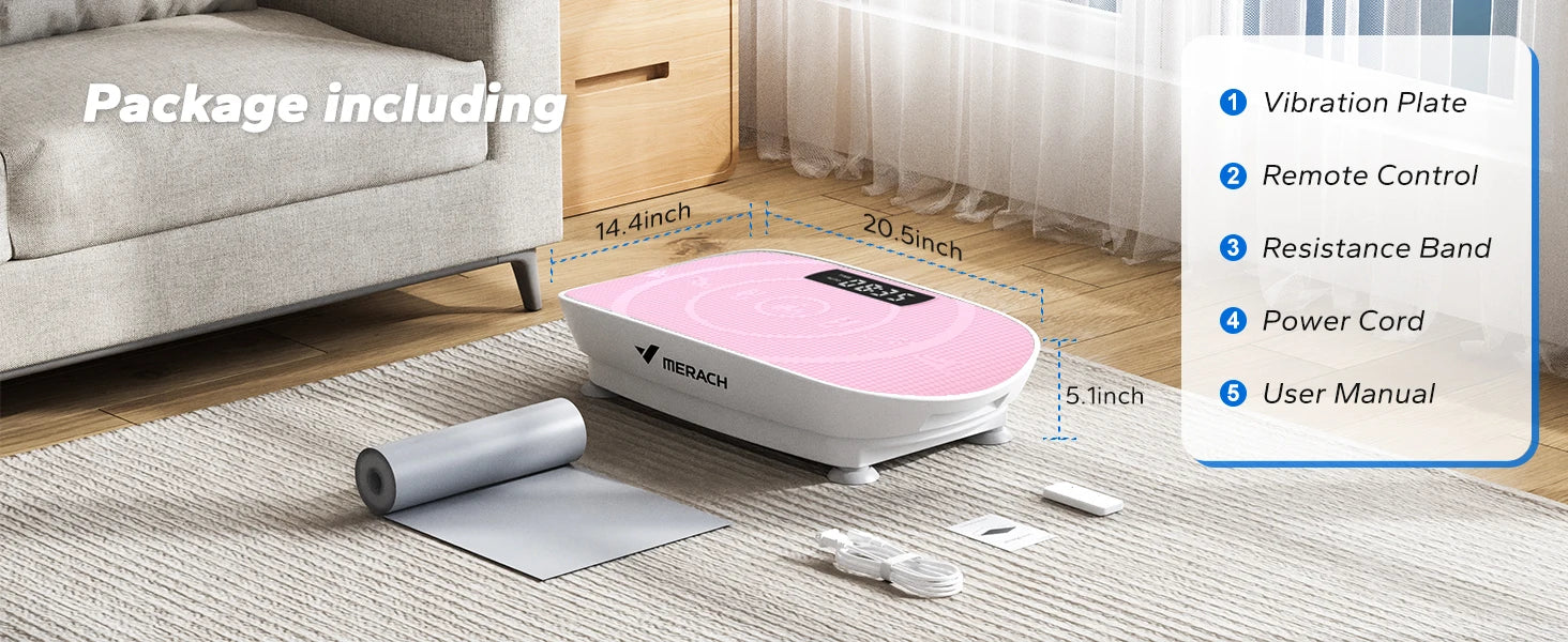 MERACH Vibration Plate Exercise Machine Whole Body Workout Power Vibrate Fitness Platform Vibration Plate Weight Loss & Shaping - Magic Electronics
