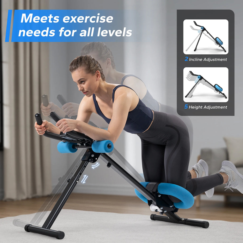 MERACH Ab Machine Adjustable Trainer Workout Foldable Knee Protection Abdominal Exercise Machine Core Ab Exercise System Trainer - Magic Electronics