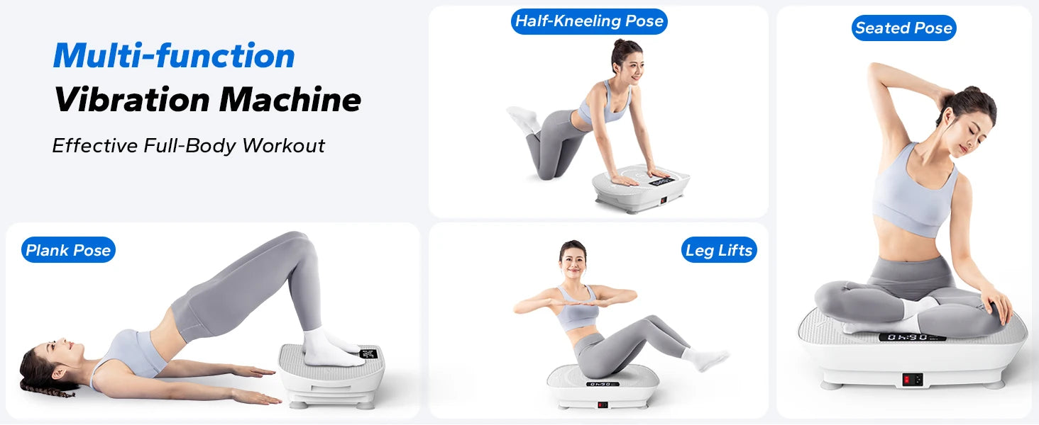 MERACH Vibration Plate Exercise Machine Whole Body Workout Power Vibrate Fitness Platform Vibration Plate Weight Loss & Shaping - Magic Electronics