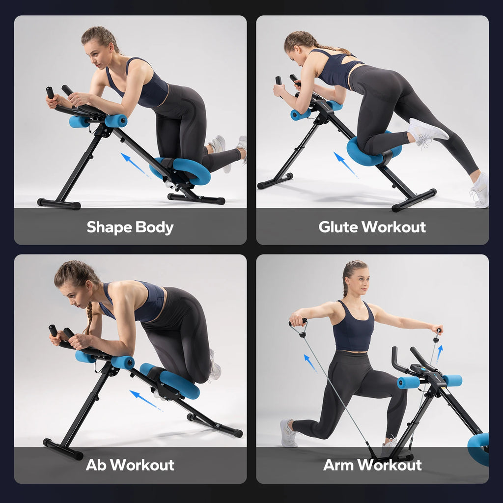 MERACH Ab Machine Adjustable Trainer Workout Foldable Knee Protection Abdominal Exercise Machine Core Ab Exercise System Trainer - Magic Electronics