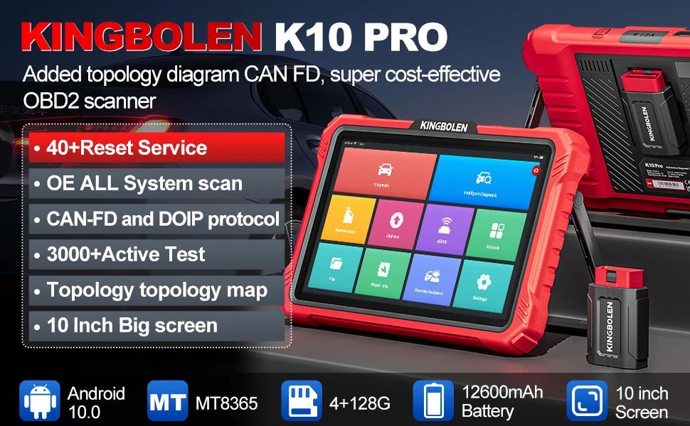 KINGBOLEN K10 Pro K10 Elite Car Scanner Topology Map Bluetooth OBD2 Scanner 41+ Reset Service FCA AutoAuth, CANFD & DOIP V.A.G G Magic Electronics A35a0da9d36b24ccf95419d07f63ac062Q