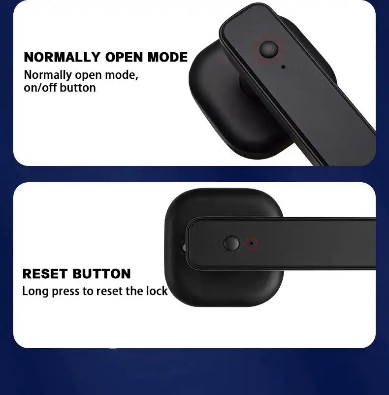 RAYKUBE M6 Tuya BLE Bedroom Digital Electronic Lock Fingerprint Door Lock with Password/Key/IC Card/ Tuya APP Unlock From USA - Magic Electronics
