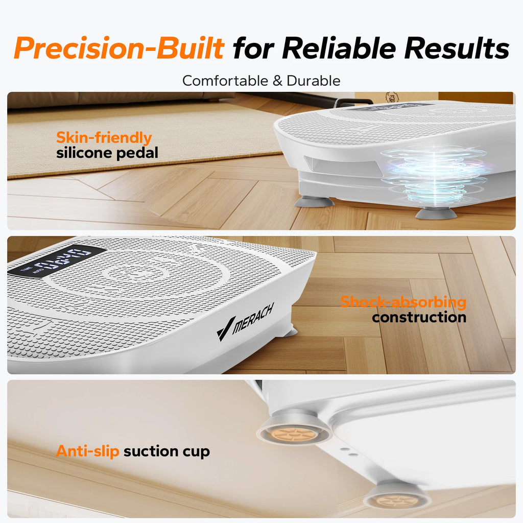 MERACH Vibration Plate Exercise Machine Whole Body Workout Power Vibrate Fitness Platform Vibration Plate Weight Loss & Shaping - Magic Electronics