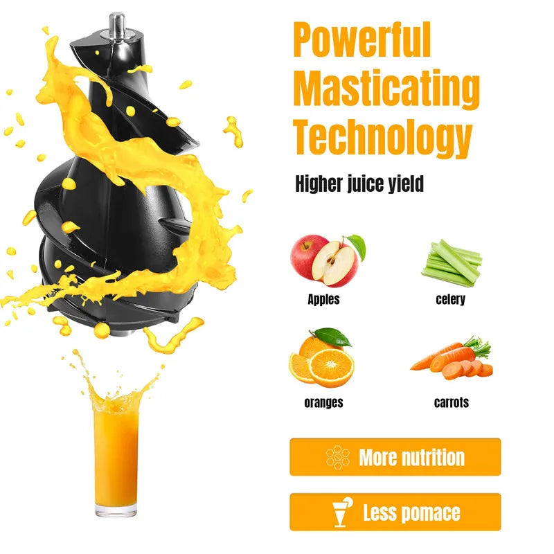 2025 New Juicer Machines 3.15inch Slow Cold Press Juicer with Large Feed Chute Cold Press Juicers for Vegetables and Fruits Magic Electronics A45685c76b6ea4c91be82c846b2cca571h