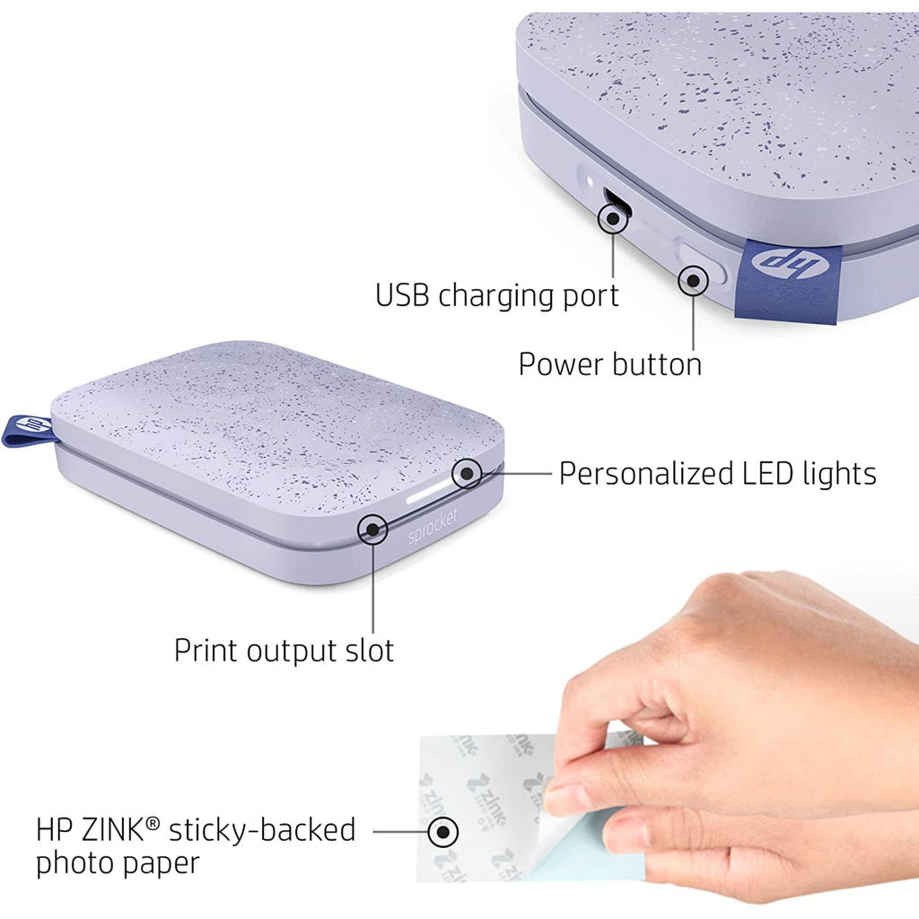 HP Sprocket Portable 2x3" Instant Photo Printer, Prints From iOS or Android Devices - Magic Electronics