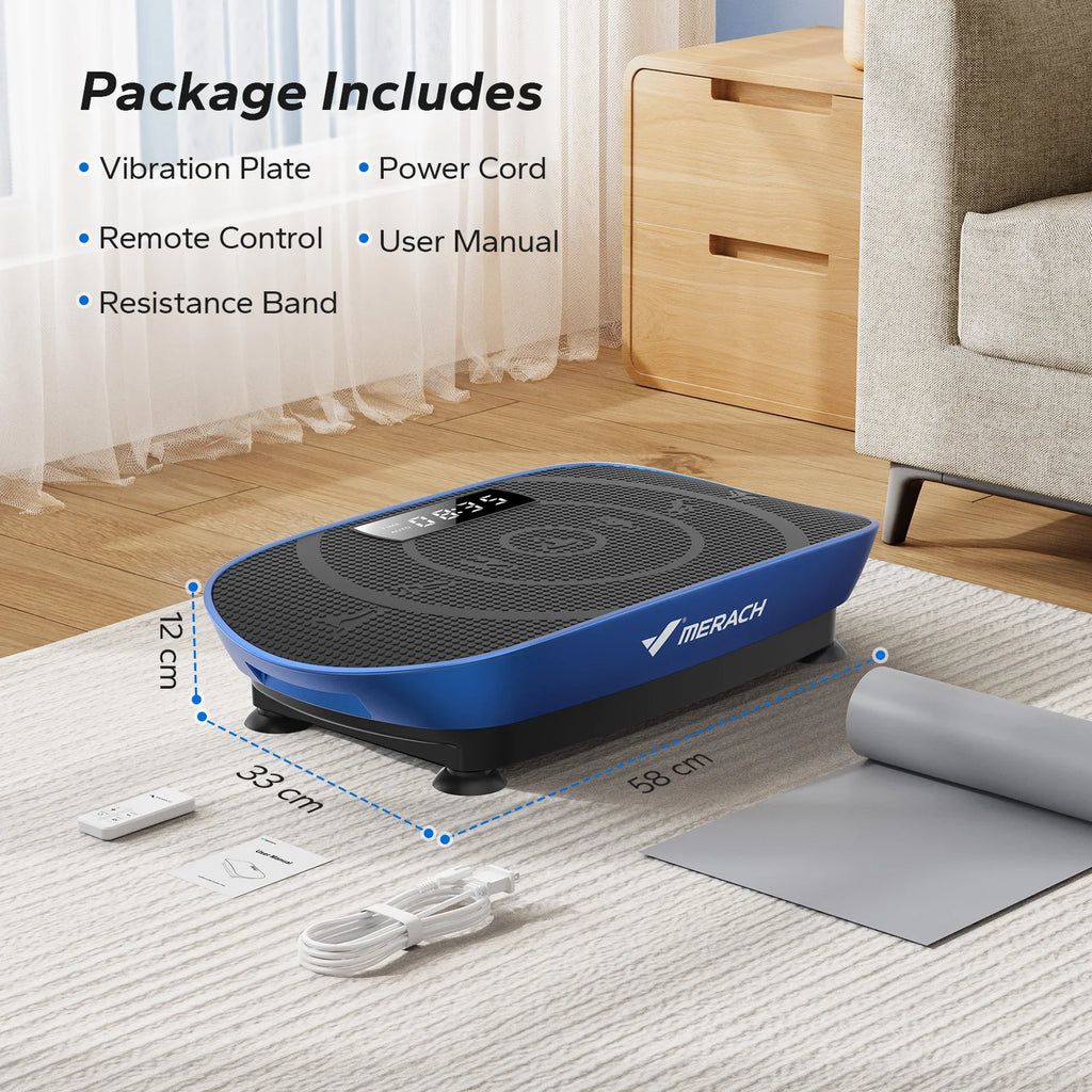 MERACH Vibration Plate Exercise Machine Whole Body Workout Power Vibrate Fitness Platform Vibration Plate Weight Loss & Shaping - Magic Electronics
