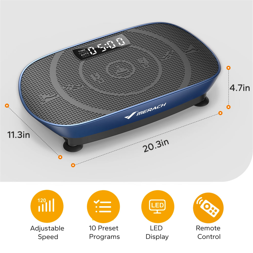 MERACH Vibration Plate Exercise Machine Whole Body Workout Power Vibrate Fitness Platform Vibration Plate Weight Loss & Shaping - Magic Electronics