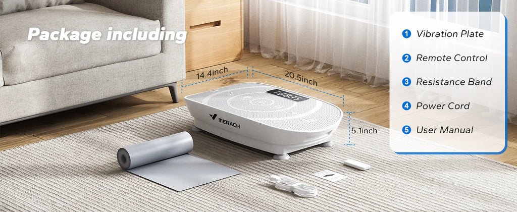 MERACH Vibration Plate Exercise Machine Whole Body Workout Power Vibrate Fitness Platform Vibration Plate Weight Loss & Shaping - Magic Electronics