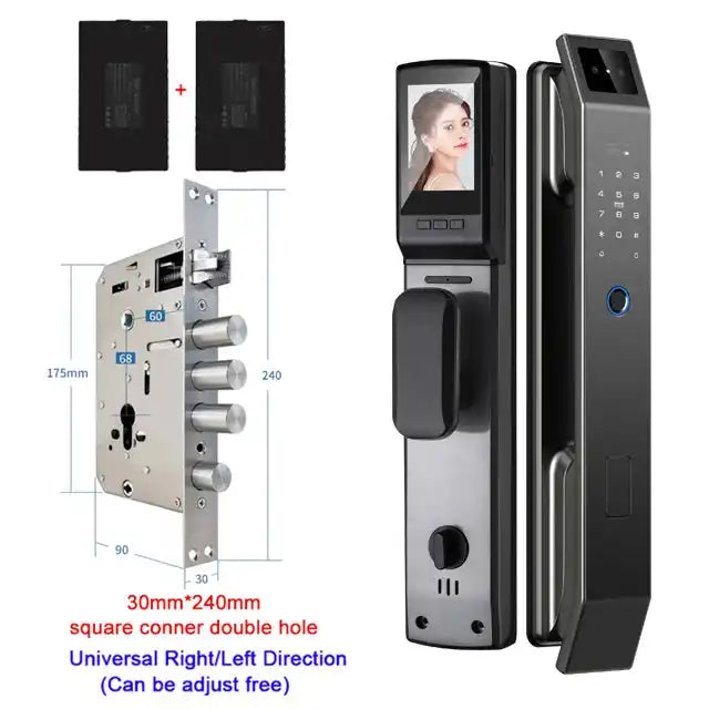 3D Face Recognition Unlock Digital Door Lock With Camera FIngerprint Password Unlock Keyless Electronic Door Lock - Magic Electronics