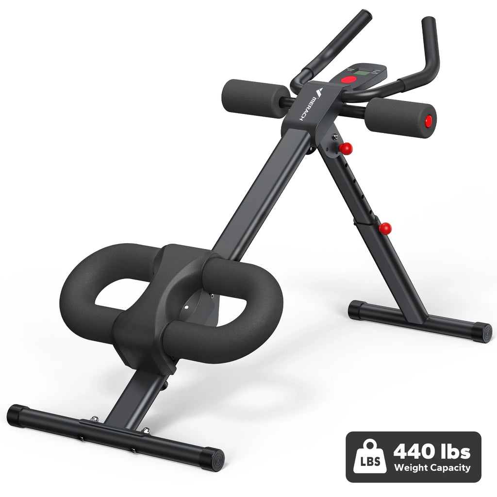 MERACH Ab Machine Adjustable Trainer Workout Foldable Knee Protection Abdominal Exercise Machine Core Ab Exercise System Trainer - Magic Electronics
