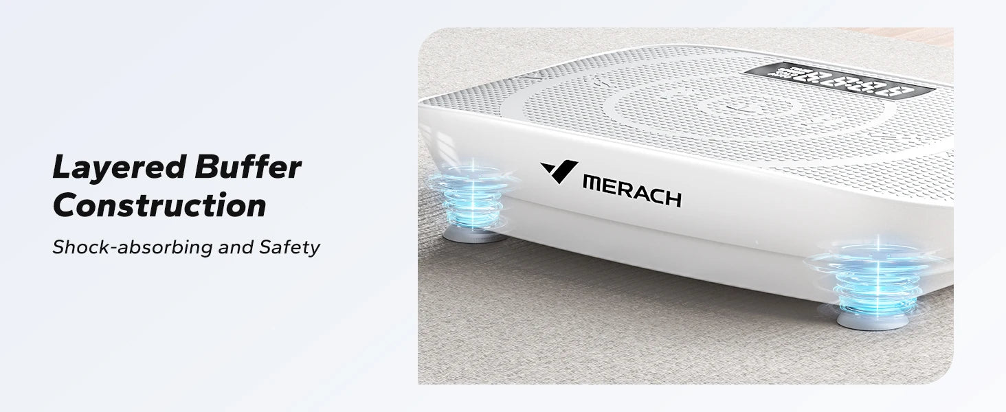 MERACH Vibration Plate Exercise Machine Whole Body Workout Power Vibrate Fitness Platform Vibration Plate Weight Loss & Shaping - Magic Electronics