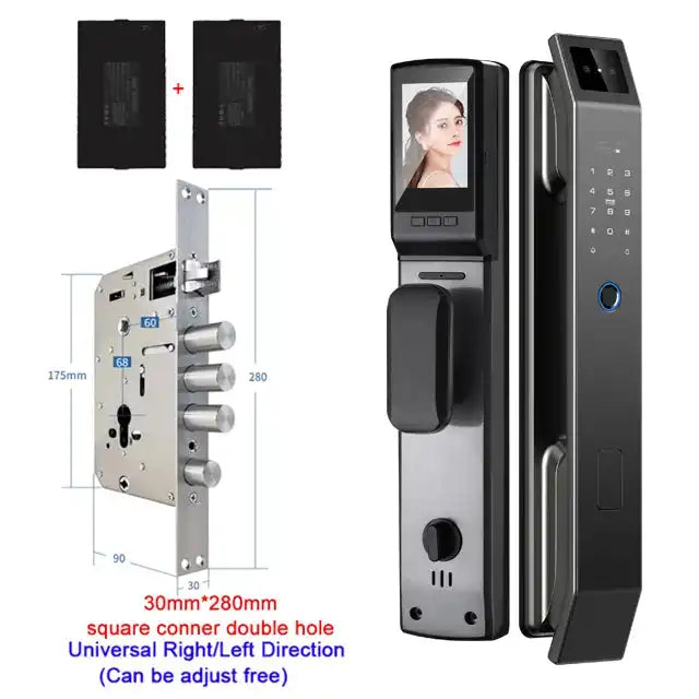 3D Face Recognition Unlock Digital Door Lock With Camera FIngerprint Password Unlock Keyless Electronic Door Lock - Magic Electronics