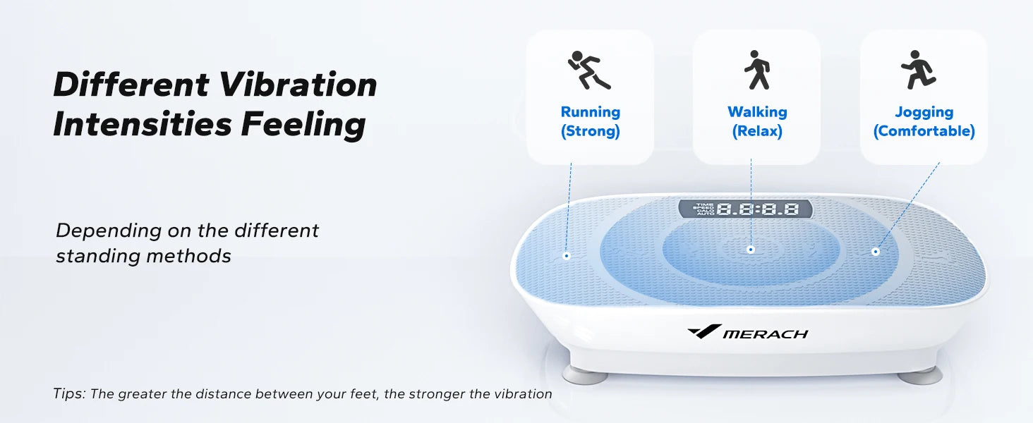 MERACH Vibration Plate Exercise Machine Whole Body Workout Power Vibrate Fitness Platform Vibration Plate Weight Loss & Shaping - Magic Electronics