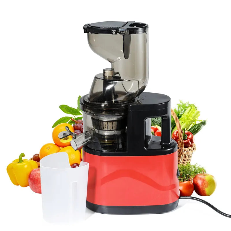 2025 New Juicer Machines 3.15inch Slow Cold Press Juicer with Large Feed Chute Cold Press Juicers for Vegetables and Fruits Red 220V Magic Electronics A91ee838fbd1d4118b3db339bcb07d5480 Red 220V