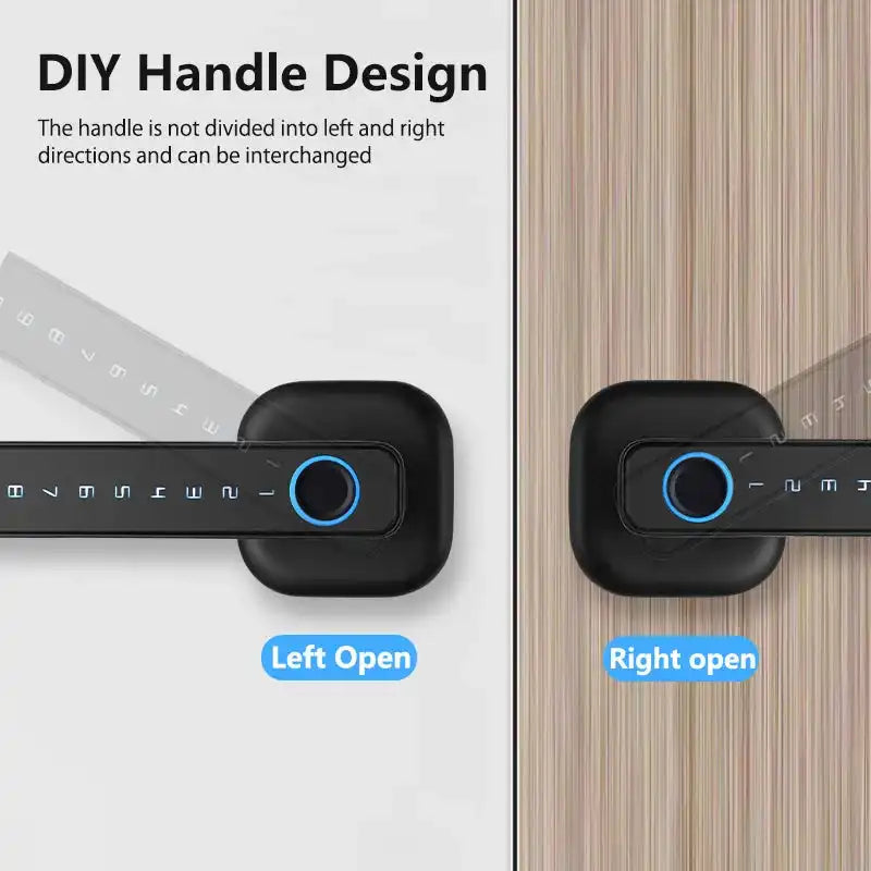 RAYKUBE M6 Tuya BLE Bedroom Digital Electronic Lock Fingerprint Door Lock with Password/Key/IC Card/ Tuya APP Unlock From USA - Magic Electronics