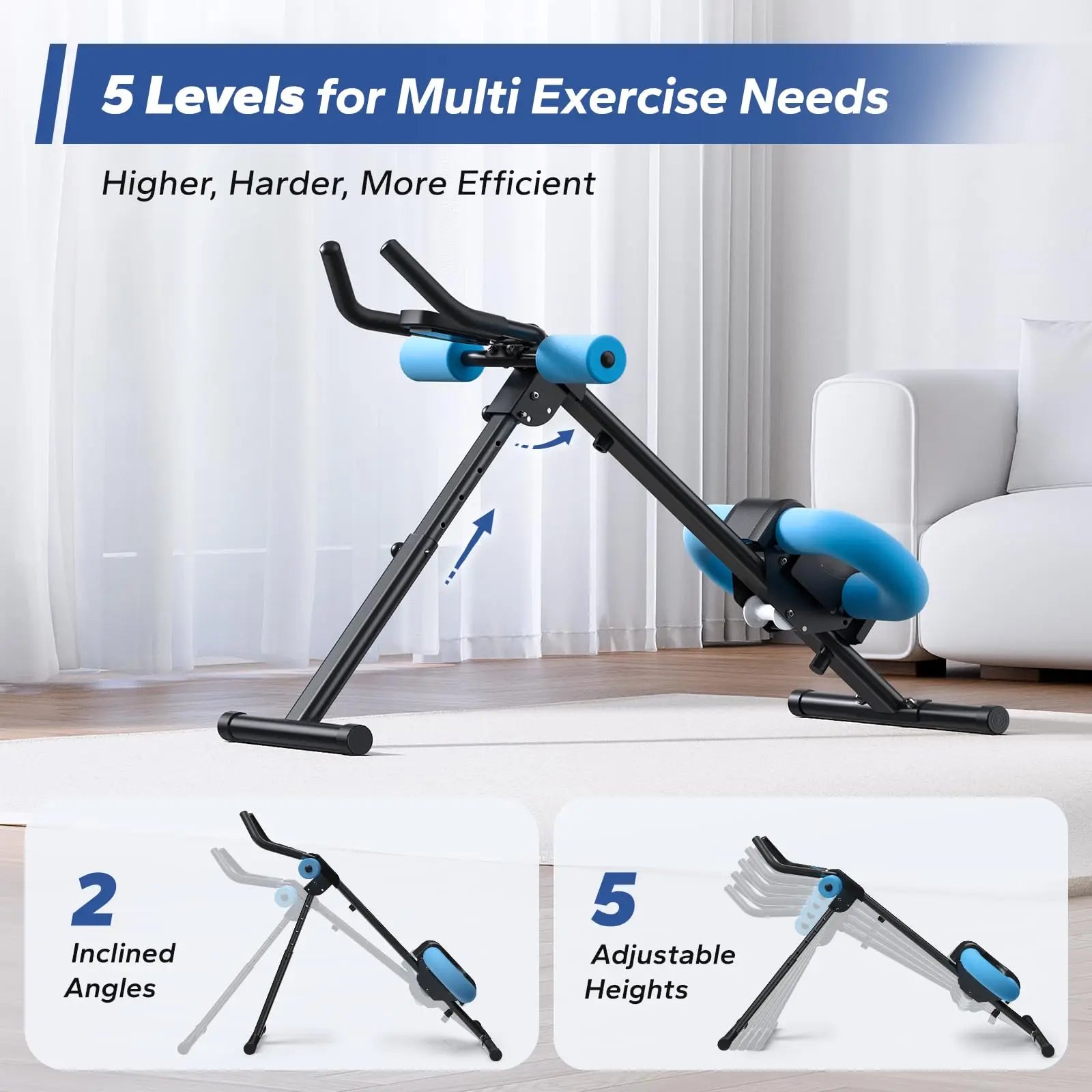 MERACH Ab Machine Adjustable Trainer Workout Foldable Knee Protection Abdominal Exercise Machine Core Ab Exercise System Trainer - Magic Electronics