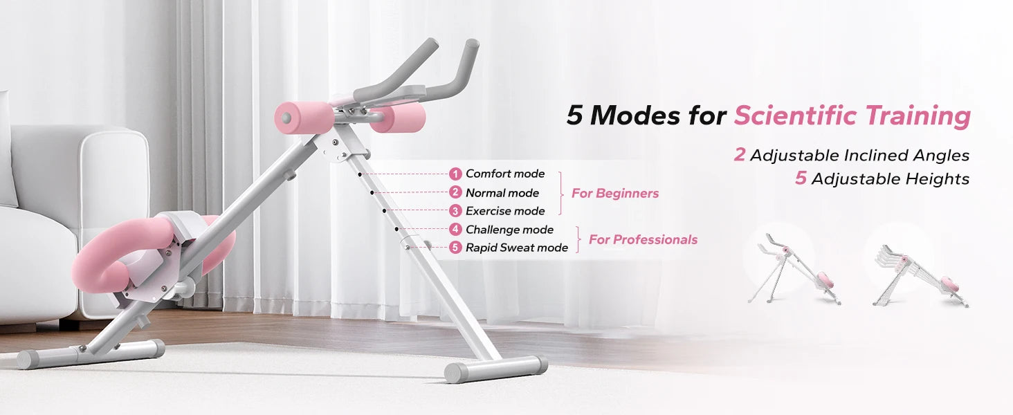 MERACH Ab Machine Adjustable Trainer Workout Foldable Knee Protection Abdominal Exercise Machine Core Ab Exercise System Trainer - Magic Electronics