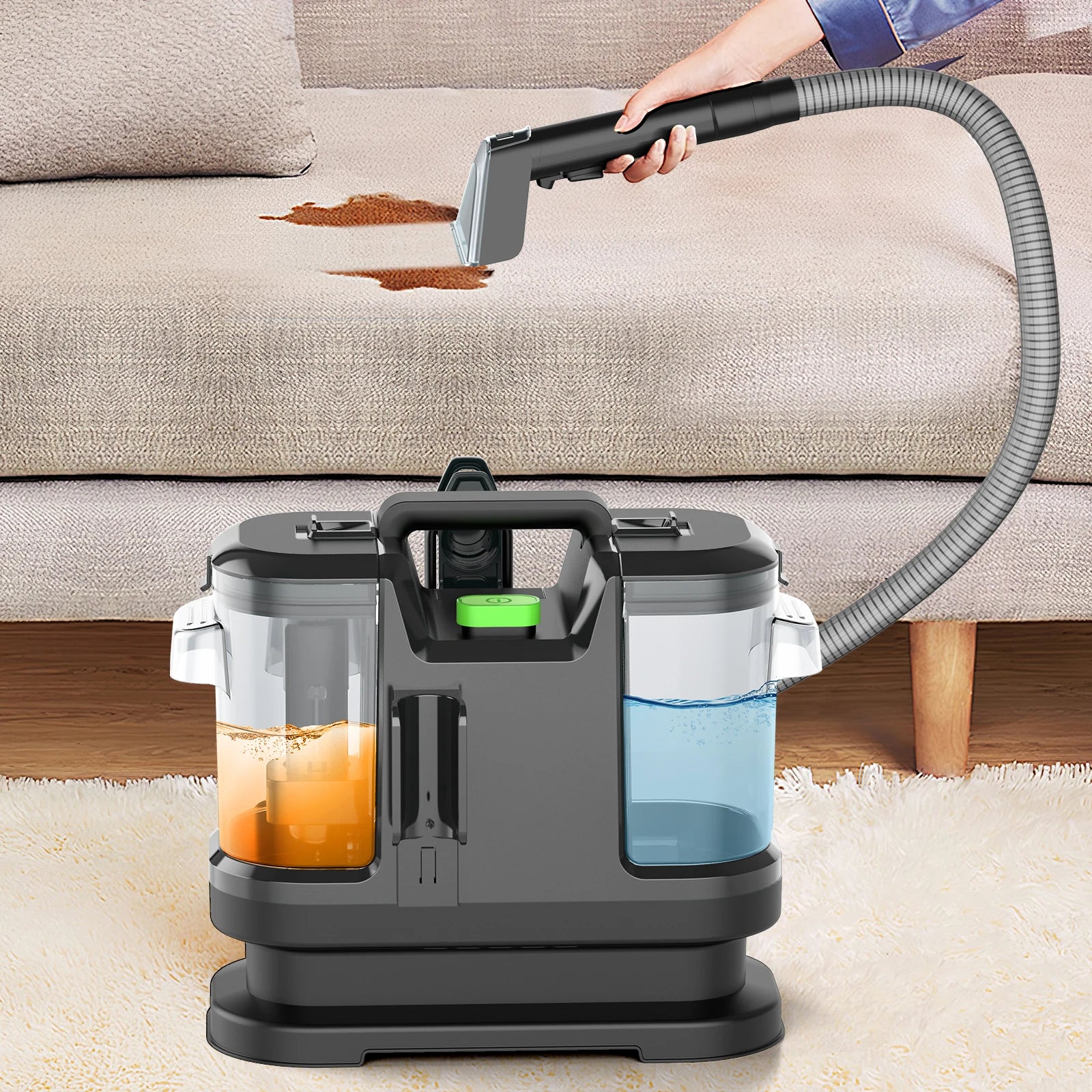 Fabric Cleaner 450W 12Kpa Handheld Carpet Cleaner for Sofa Floor Mats Curtain Spray Suction Integrated Machine Clean Machine Magic Electronics A9bb0cf51d0274ac39cbf3a647f6d916dq