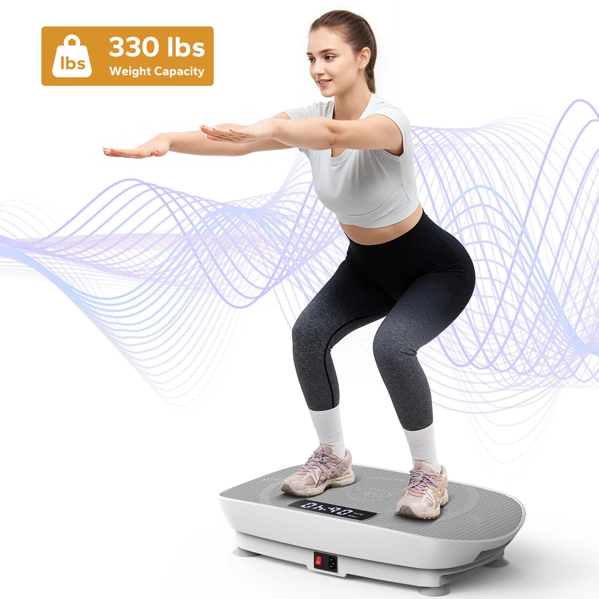 MERACH Vibration Plate Exercise Machine Whole Body Workout Power Vibrate Fitness Platform Vibration Plate Weight Loss & Shaping - Magic Electronics