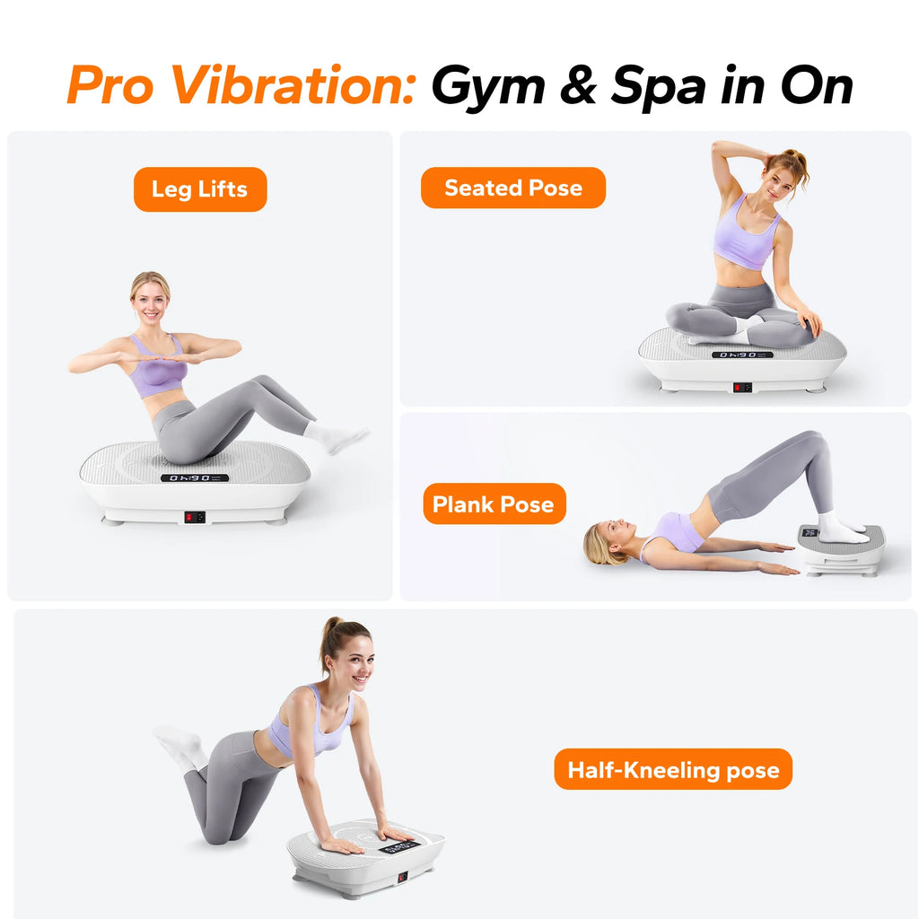 MERACH Vibration Plate Exercise Machine Whole Body Workout Power Vibrate Fitness Platform Vibration Plate Weight Loss & Shaping - Magic Electronics