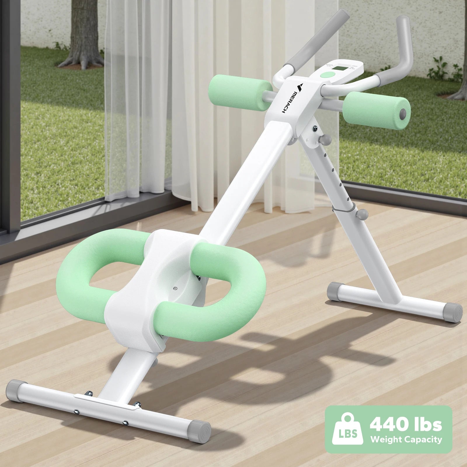 MERACH Ab Machine Adjustable Trainer Workout Foldable Knee Protection Abdominal Exercise Machine Core Ab Exercise System Trainer - Magic Electronics