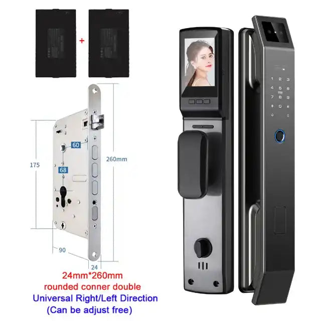 3D Face Recognition Unlock Digital Door Lock With Camera FIngerprint Password Unlock Keyless Electronic Door Lock - Magic Electronics