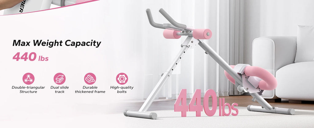 MERACH Ab Machine Adjustable Trainer Workout Foldable Knee Protection Abdominal Exercise Machine Core Ab Exercise System Trainer - Magic Electronics