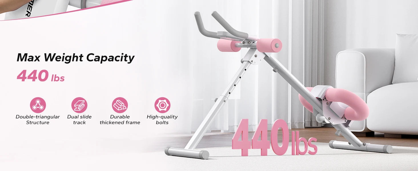 MERACH Ab Machine Adjustable Trainer Workout Foldable Knee Protection Abdominal Exercise Machine Core Ab Exercise System Trainer - Magic Electronics