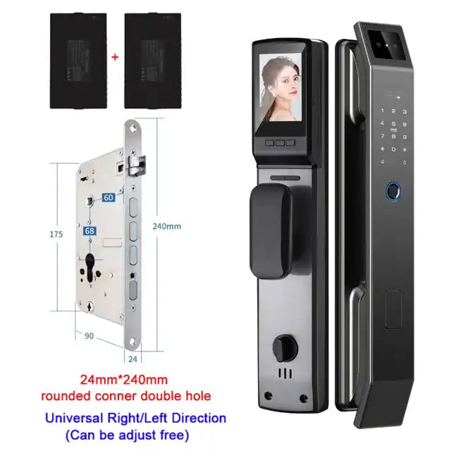 3D Face Recognition Unlock Digital Door Lock With Camera FIngerprint Password Unlock Keyless Electronic Door Lock - Magic Electronics