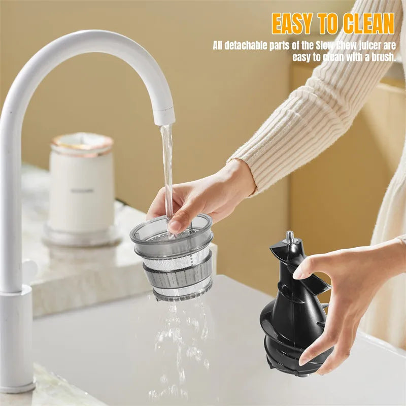 2025 New Juicer Machines 3.15inch Slow Cold Press Juicer with Large Feed Chute Cold Press Juicers for Vegetables and Fruits Magic Electronics Ac6125808c13646e287031049d4c7b395x