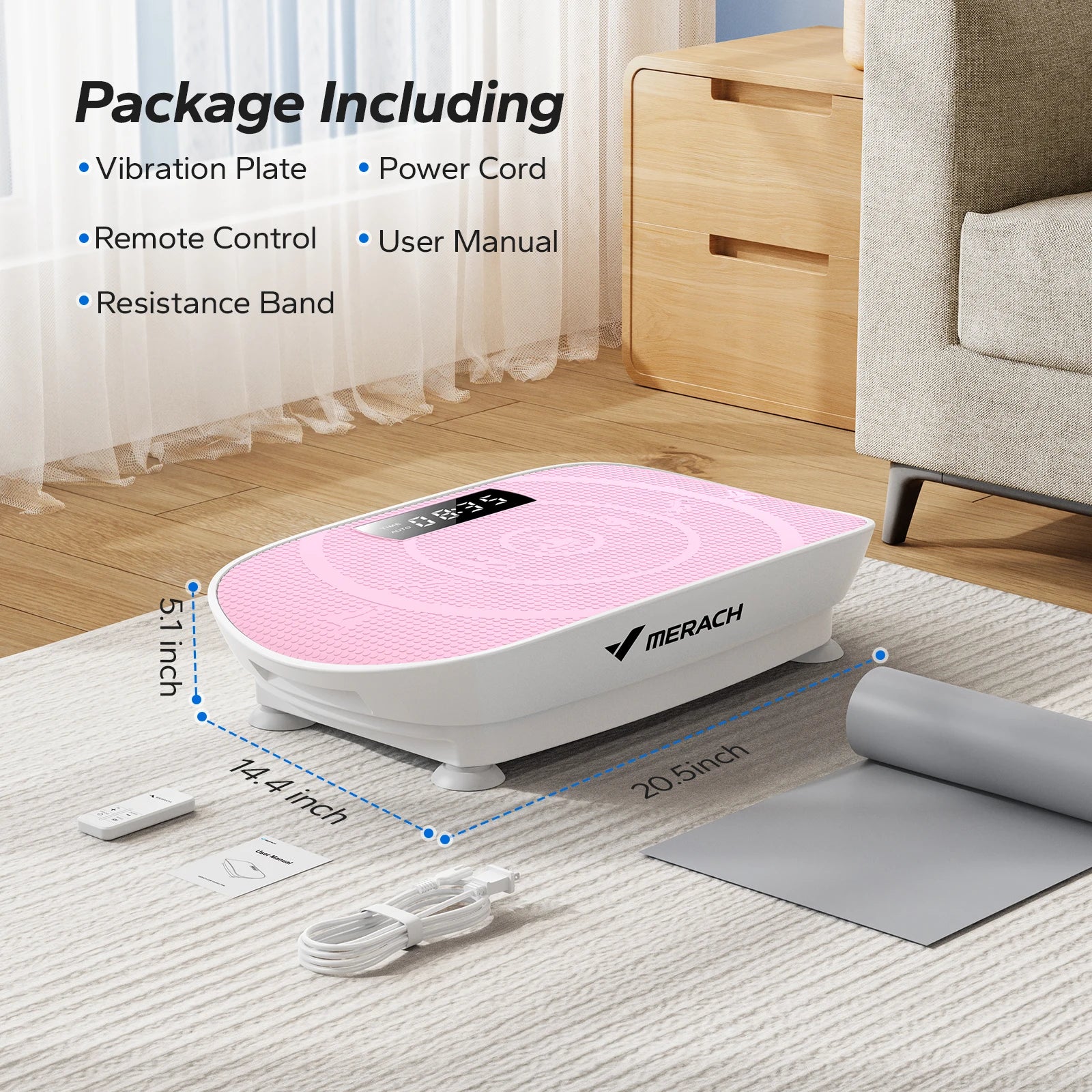 MERACH Vibration Plate Exercise Machine Whole Body Workout Power Vibrate Fitness Platform Vibration Plate Weight Loss & Shaping - Magic Electronics