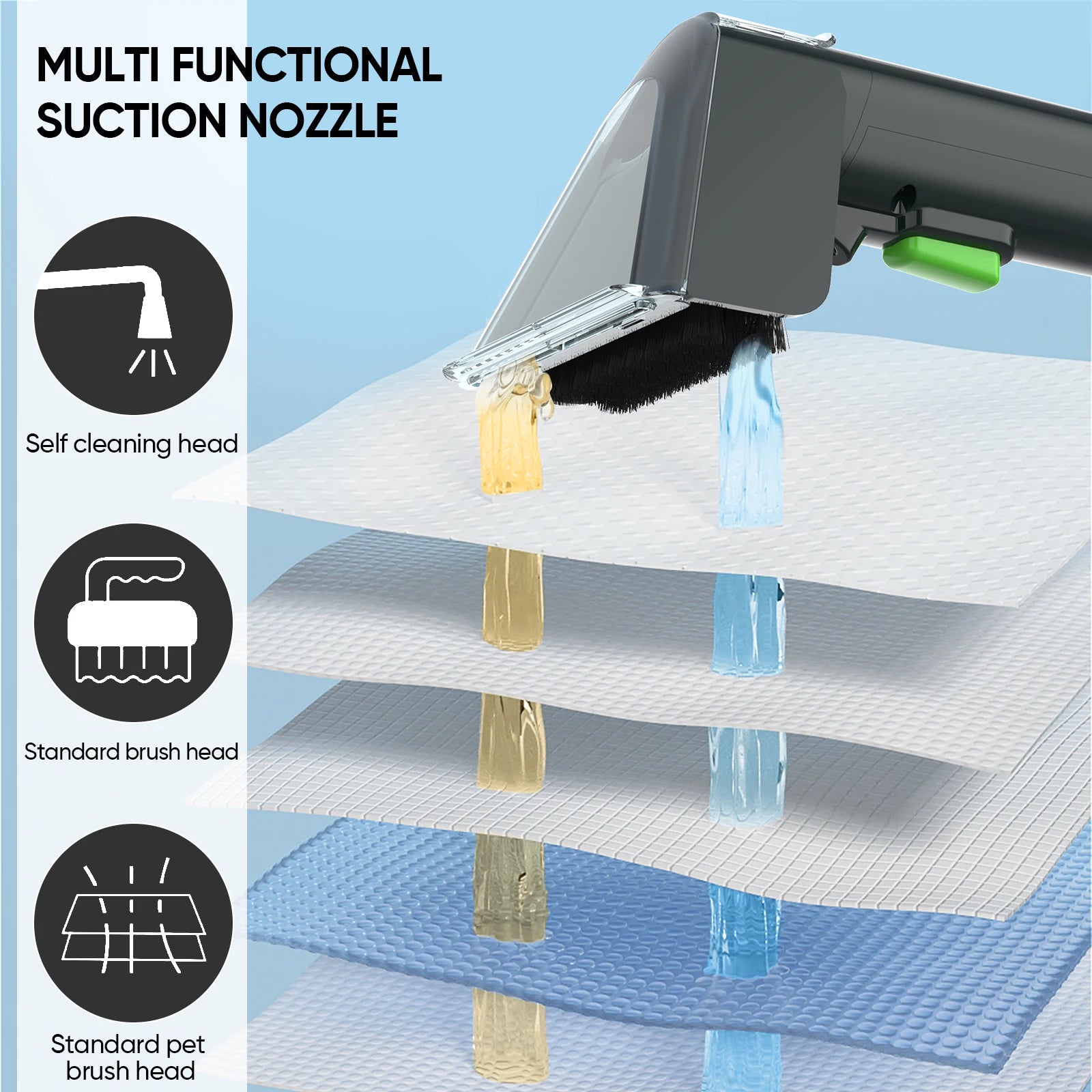 Fabric Cleaner 450W 12Kpa Handheld Carpet Cleaner for Sofa Floor Mats Curtain Spray Suction Integrated Machine Clean Machine Magic Electronics Adf07b73d5def455fab656245c85f0754I