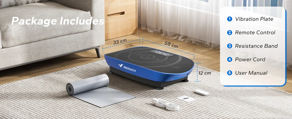 MERACH Vibration Plate Exercise Machine Whole Body Workout Power Vibrate Fitness Platform Vibration Plate Weight Loss & Shaping - Magic Electronics