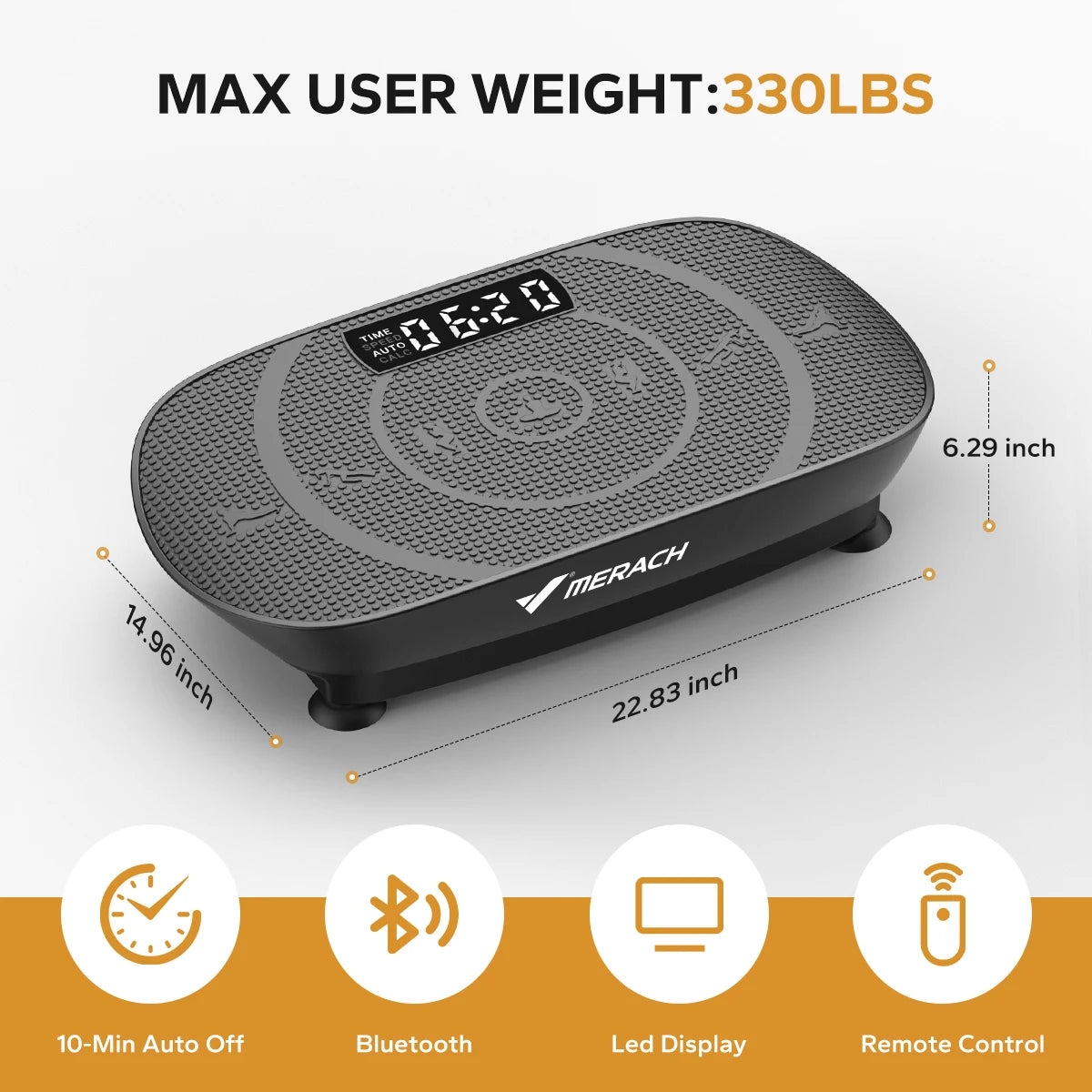 MERACH Vibration Plate Exercise Machine Whole Body Workout Power Vibrate Fitness Platform Vibration Plate Weight Loss & Shaping - Magic Electronics