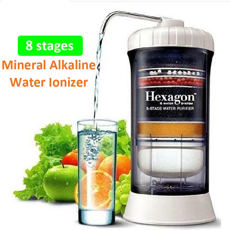 Household Countertop 8 Stage Filtration System Mineral Alkaline Water Ionizer Machine Tap Filter Drinking Water Purifier Hexagon 89648 Magic Electronics H0c7ccac0e5044412bb76ea66d97ac9751 Hexagon 89648