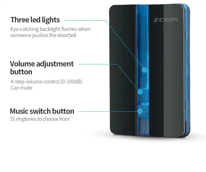Wireless Doorbell Waterproof Self-powered Button Intelligent Door Bell Sets Home Welcome Outdoor 1 2 3 Receiver EU AU US UK Plug - Magic Electronics