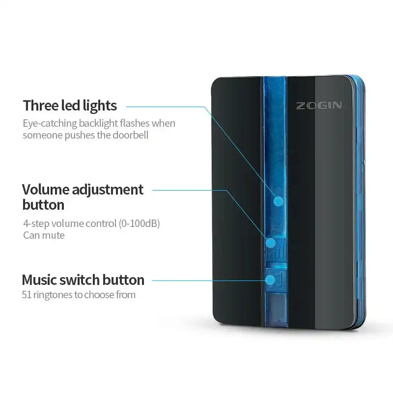 Wireless Doorbell Waterproof Self-powered Button Intelligent Door Bell Sets Home Welcome Outdoor 1 2 3 Receiver EU AU US UK Plug - Magic Electronics