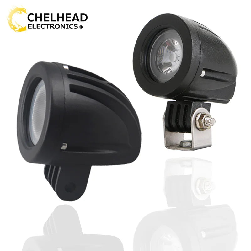 Led Motorcycle Spotlight Day Time Running Lights Spot Flood Beam Auto Motorbike Soocter Led Bulb Fog Lamp Work Head Light - Magic Electronics