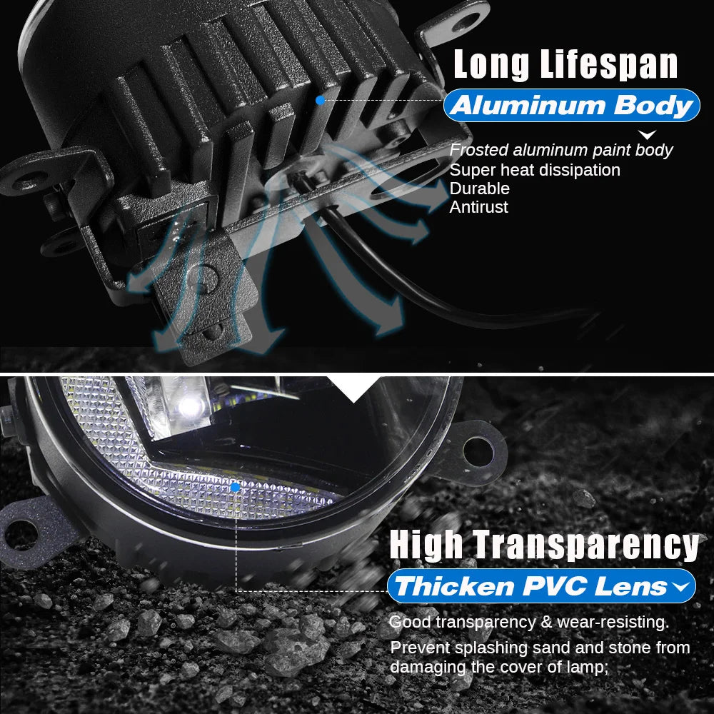 Buildreamen2 Car LED Projector Fog Light + Daytime Running Light DRL White 12V For Infiniti QX QX50 QX56 QX70 2006-2014 Magic Electronics H6d0b83c1137142c0bb97059424e28c352