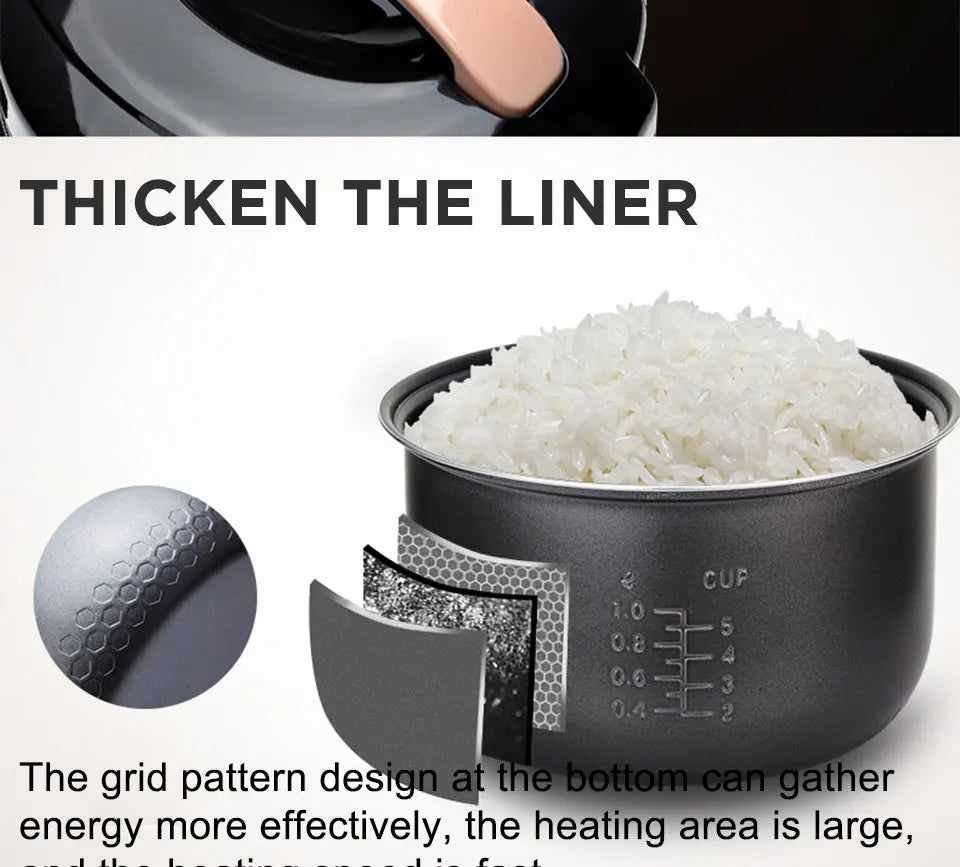 CILANDAR 2/3/4/5L Electric Rice Cooker Micro Pressure Rice Cooking Machine With Non-Stick Coating Detachable Exhaust Valve Magic Electronics H78b7c05f17f24777b1ec33a4ac69af46b
